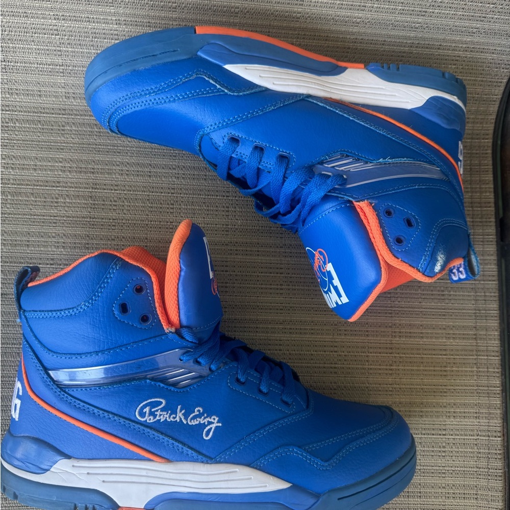PATRICK EWING CENTER Hi BLUE ORANGE WHITE 1EW90094-442 Men’s SIZE 9.5